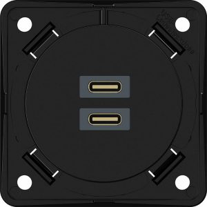 BERKER USB C+C CONT.DOOS 230V INPUT ANTRACIET