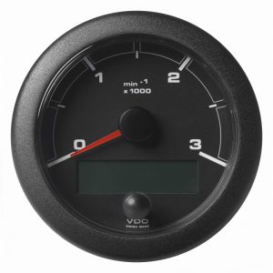 VDO OCEANLINK ZWART TT 0-3000RPM 85MM 12/24V